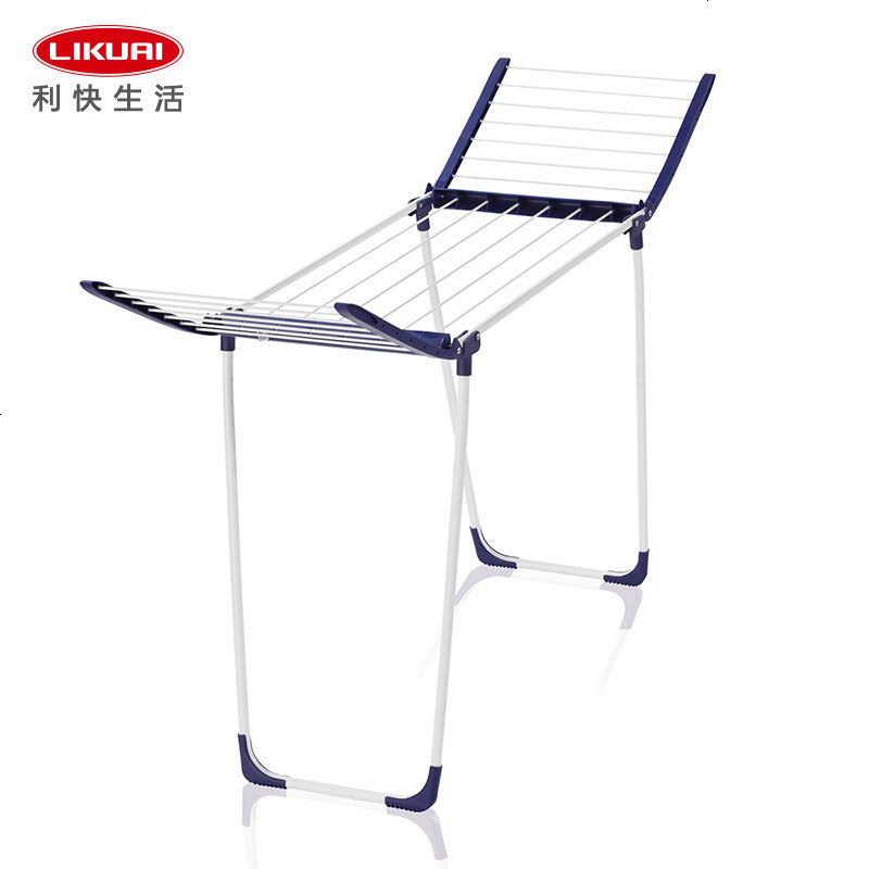 利快Leifheit德国进口可折叠置地晾衣架可收纳不锈钢晒衣架120