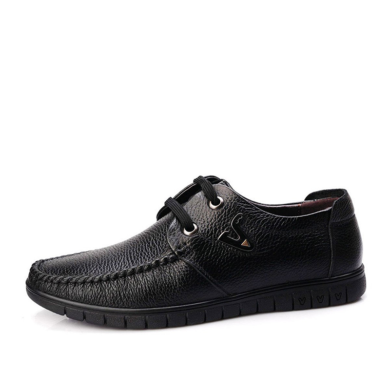 华伦世家(Valln Family)休闲头层牛皮（除牛反绒）商务休闲鞋男鞋春季新款头层牛皮商务皮鞋子