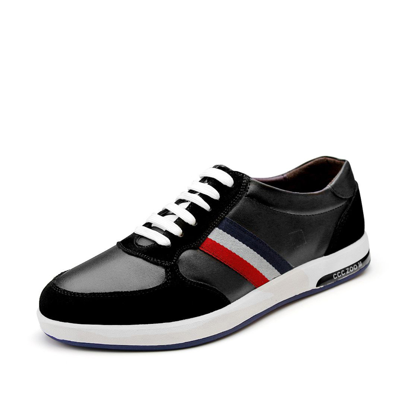 华伦世家(Valln Family)简约二层牛皮（除牛反绒）板鞋男鞋轻便柔软皮鞋百搭男士休闲鞋