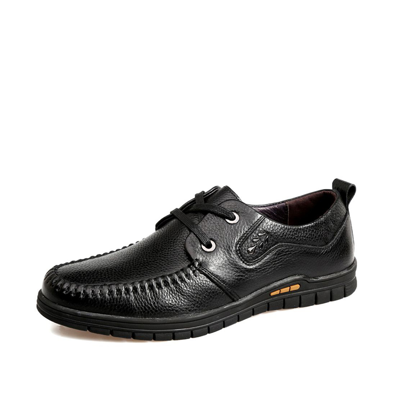 华伦世家(Valln Family)简约二层牛皮（除牛反绒）商务休闲鞋软牛皮舒适百搭商务休闲鞋