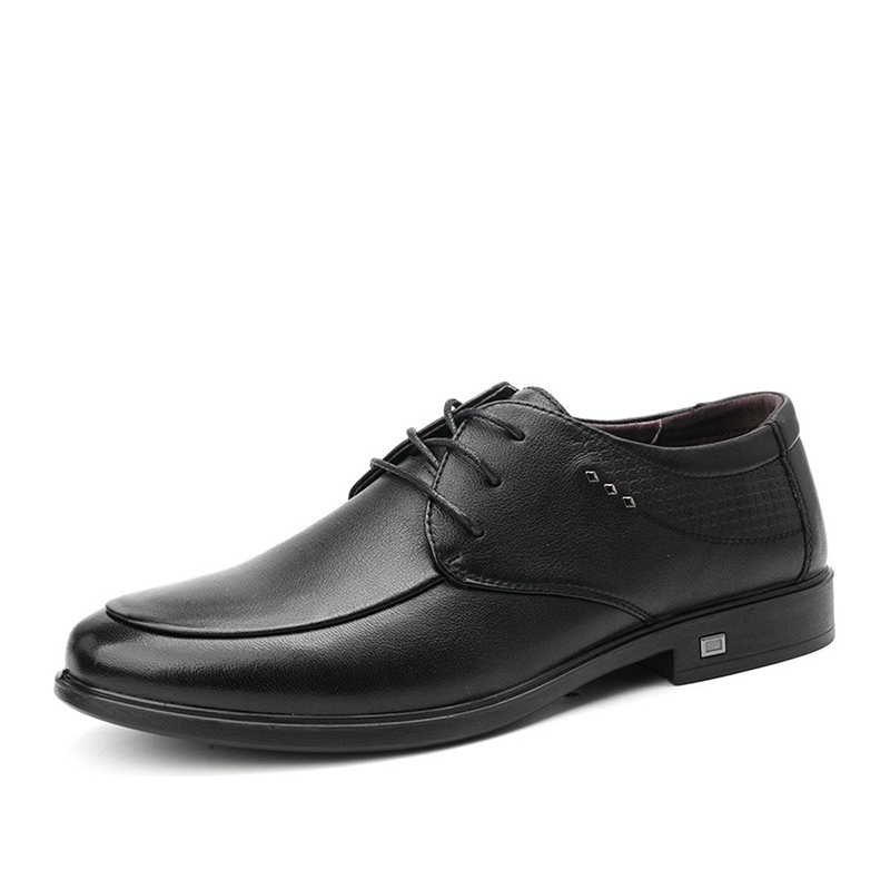 华伦世家(Valln Family)简约头层牛皮（除牛反绒）商务休闲鞋男士头层牛皮新款时尚低帮鞋男士正装皮鞋