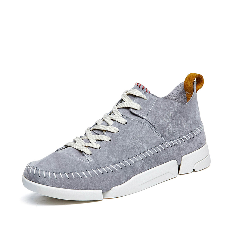 华伦世家(Valln Family)简约二层牛皮（除牛反绒）板鞋纯色男鞋时尚百搭休闲鞋运动鞋