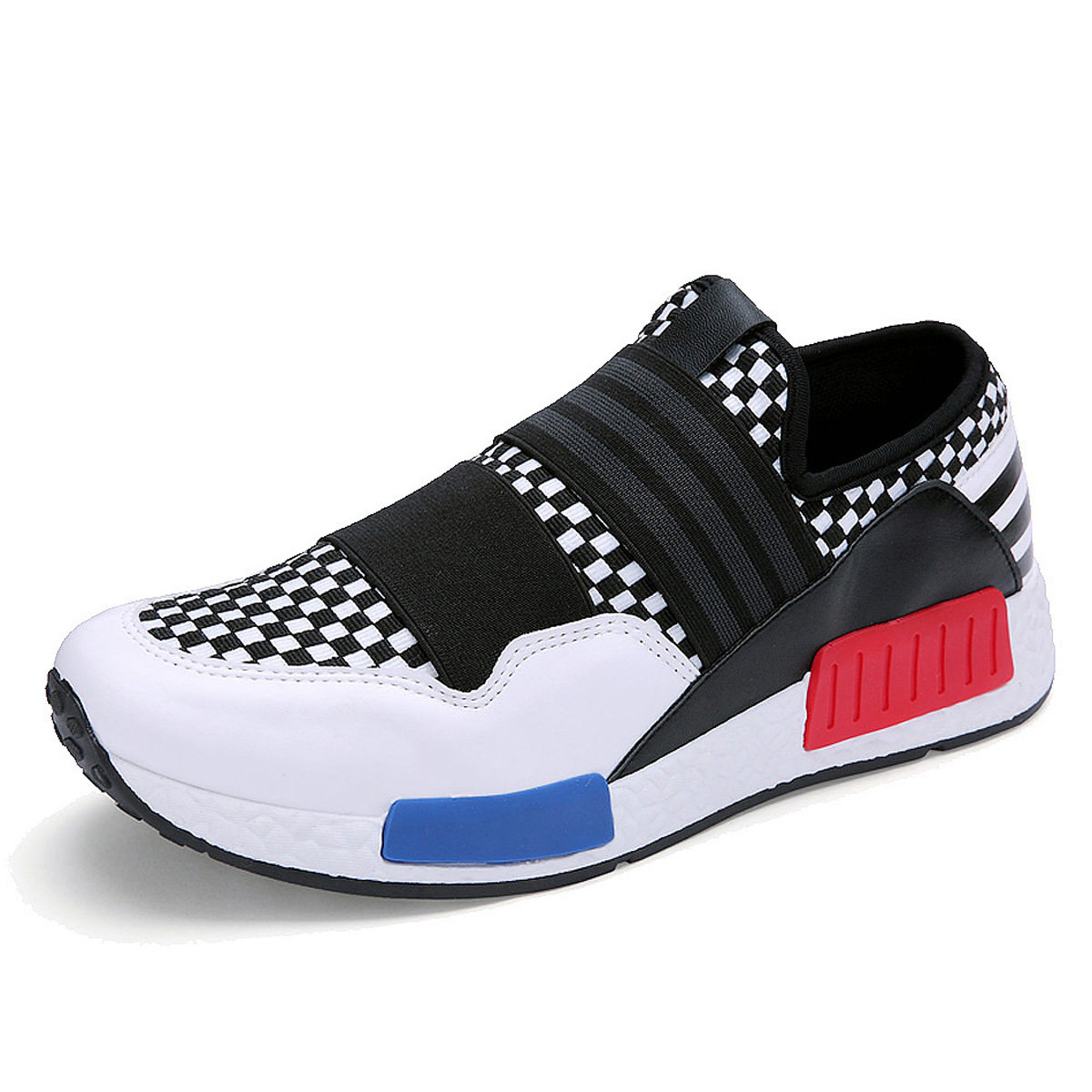 华伦世家 男式 新品潮流时尚青年鞋拼接套脚舒适休闲鞋B531084