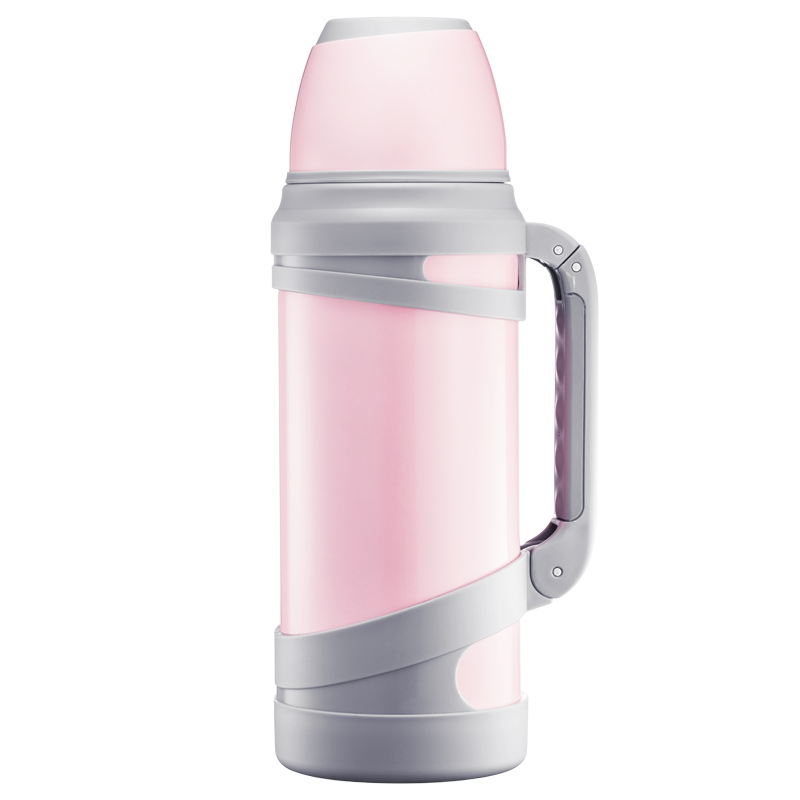 物生物悠彩不锈钢保温壶 家用户外旅行壶女 大容量车载水壶1.5L