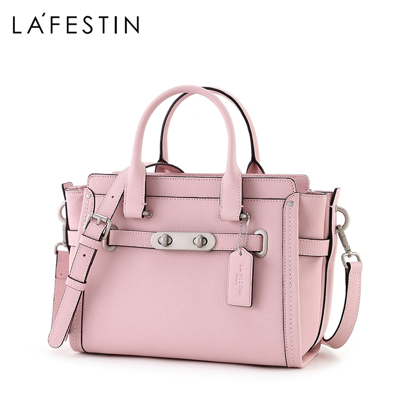 拉菲斯汀2018新款春夏牛皮手提包女包大包包单肩斜挎包翅膀包简约