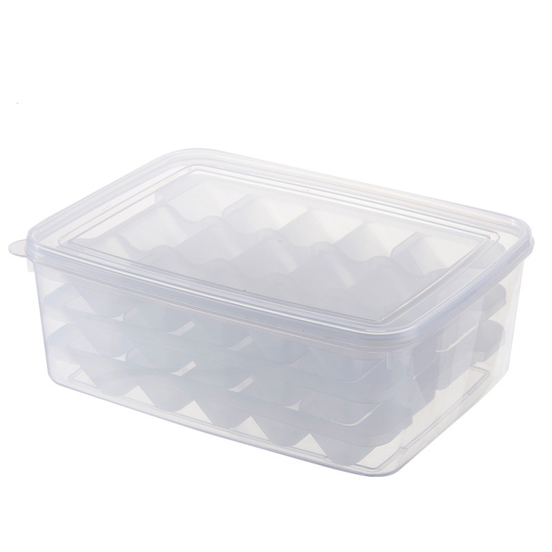 邦禾 饺子盒家用冰箱收纳盒 速冻水饺子保鲜盒多层食物馄饨储物盒