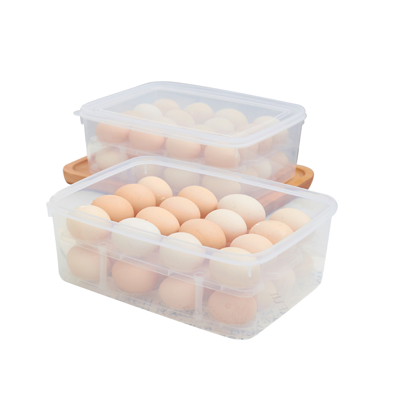 邦禾鸡蛋盒冰箱保鲜收纳盒厨房家用塑料防震装蛋格放鸡蛋的收纳盒