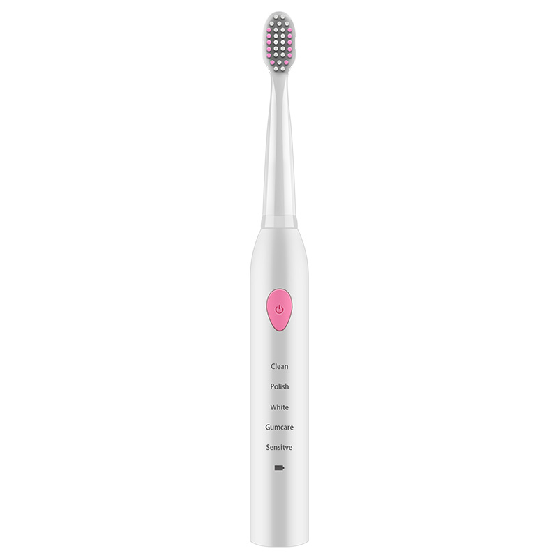XISMA 智能电动牙刷 成人全自动牙刷 声波震动感应牙刷 清除牙渍无线充电 粉色