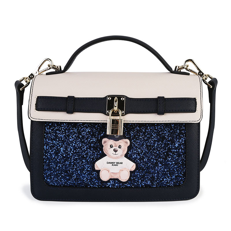 DANNY BEAR JEANS 时尚潮流亮片JEANS熊手提斜挎包DJB7816057