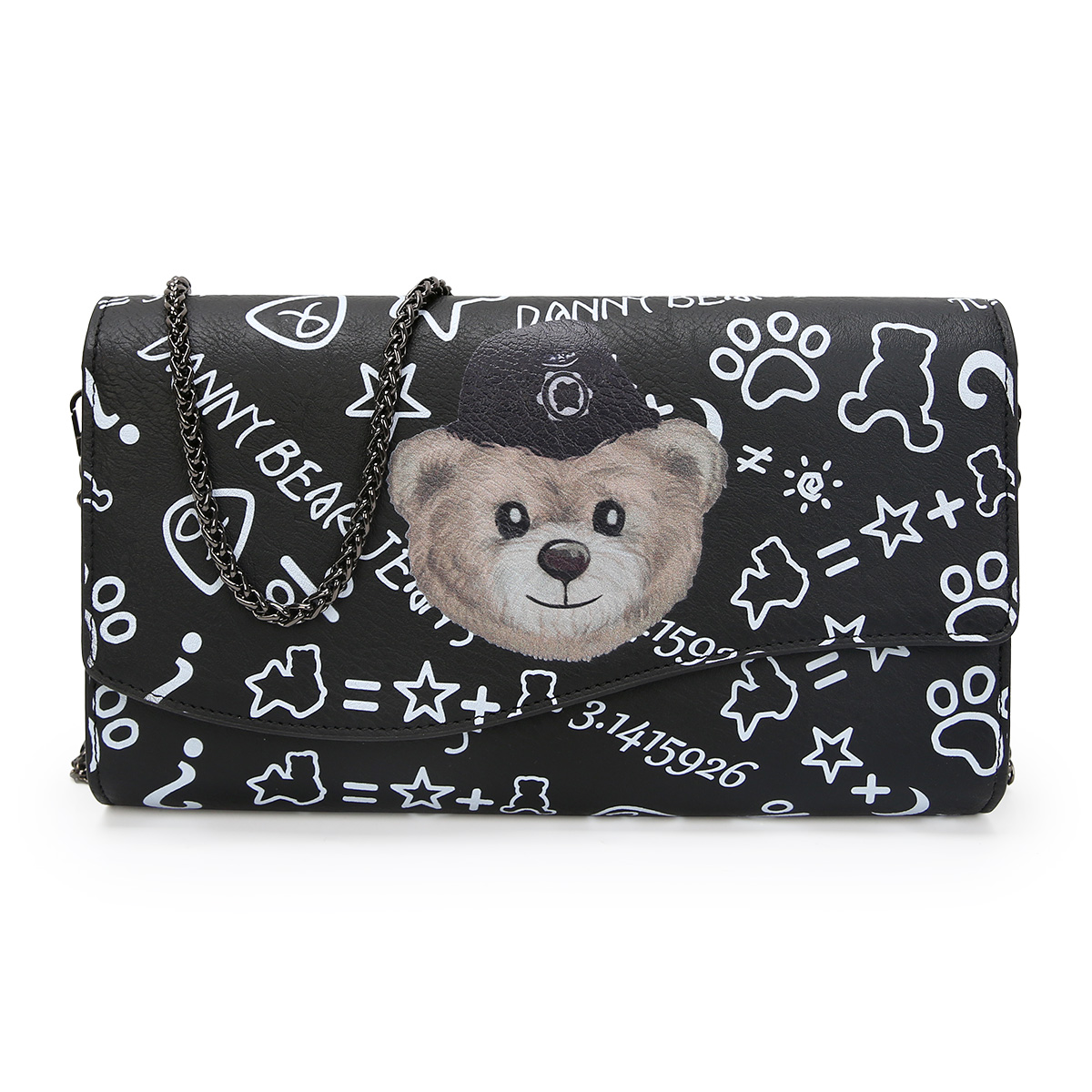 DANNY BEAR JEANS时尚潮流JEANS公式熊链条小包女式斜挎包DJB8816090-005B