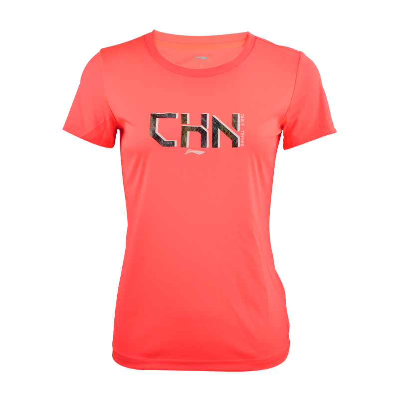 李宁 LI-NING 运动服T恤比赛羽毛球服休闲跑步速干乒乓球服短袖上衣休闲T恤AHSN748-2