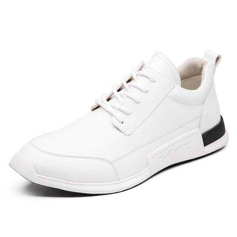 欧利萨斯白色系带时尚休闲板鞋