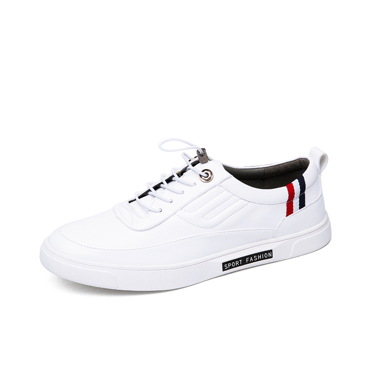 欧利萨斯OULISASI男士布洛克风轻便休闲小白鞋