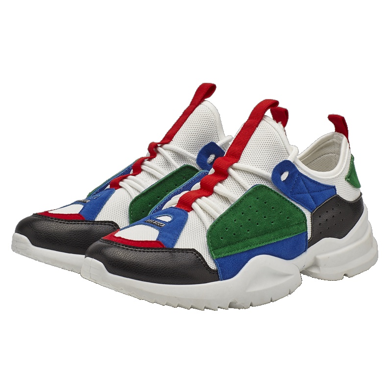 图思龙夏季男鞋个性拼接网面透气休闲鞋男鞋运动鞋子