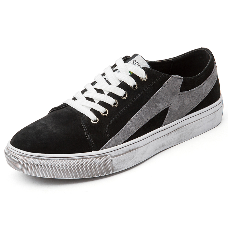 欧利萨斯OULISASI轻便复古时尚系带男板鞋