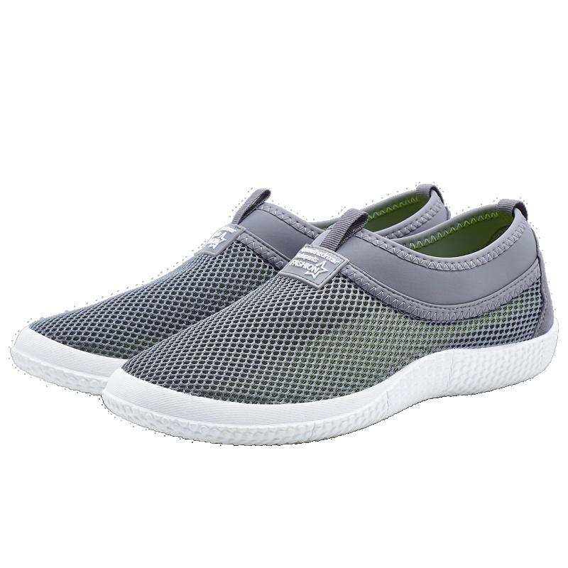 欧利萨斯透气一脚蹬男鞋网布飞织鞋轻便软底运动休闲鞋