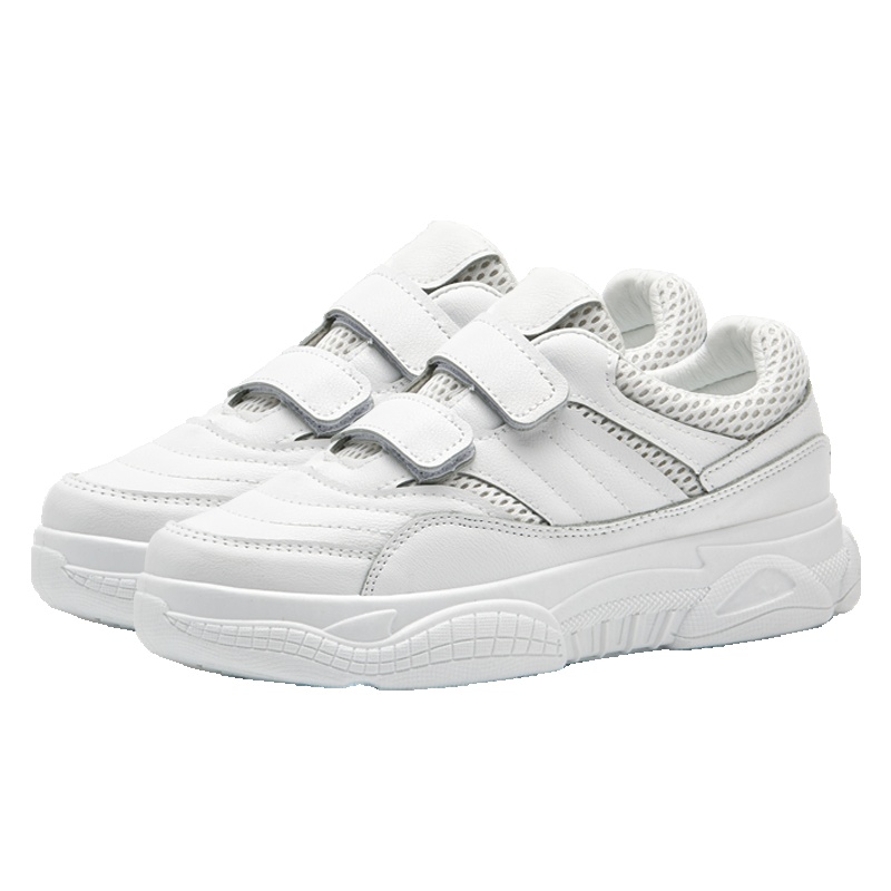 图思龙2019时尚魔术贴小白鞋女士老爹鞋女鞋