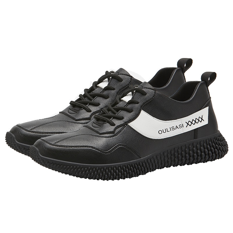 欧利萨斯平底系带跑鞋男士潮流舒适运动休闲鞋男鞋