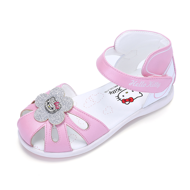 凯蒂猫(HELLO KITTY)女童公主凉鞋2018夏季新款小女孩学生鞋韩版公主沙滩鞋