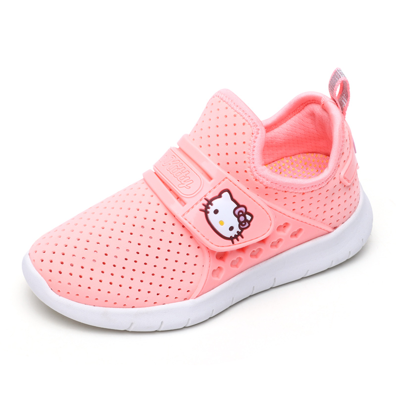 HelloKitty童鞋女童2018春季新款运动鞋学生网面休闲鞋透气跑步鞋