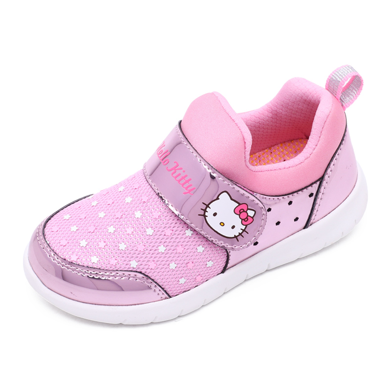 HelloKitty童鞋女童运动鞋2018春季新款儿童网面跑步鞋学生休闲鞋