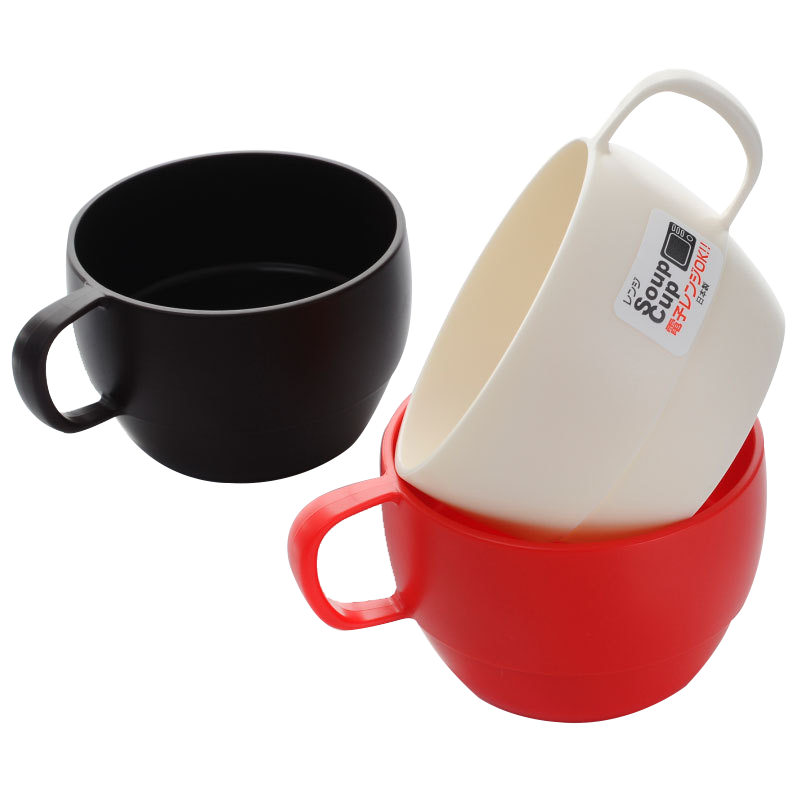 INOMATA日本进口咖啡杯牛奶杯早餐随手杯马克杯情侣杯水杯短款1个装红色