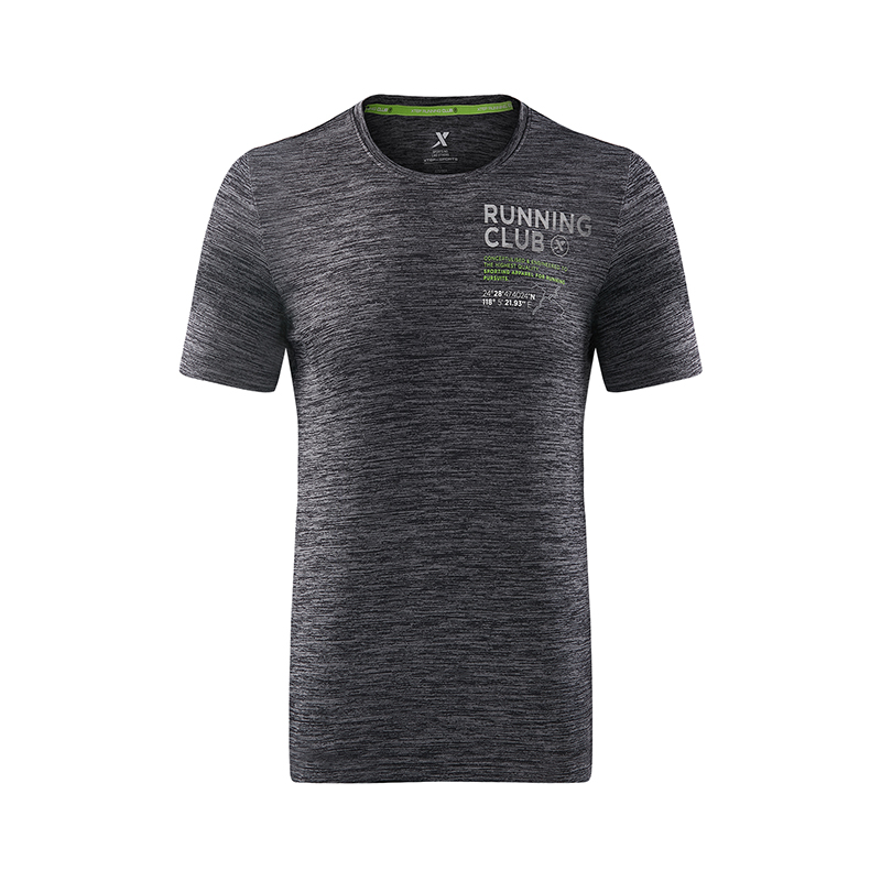 特步男短袖针织衫2018夏季新品运动跑步健身圆领轻便吸汗T恤上衣982229012263