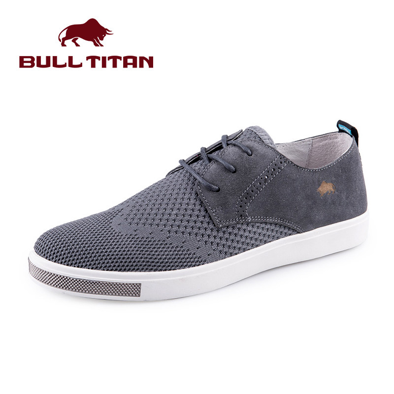 公牛巨人网面鞋男鞋透气网鞋休闲鞋男士夏季飞织布鞋网面潮流板鞋