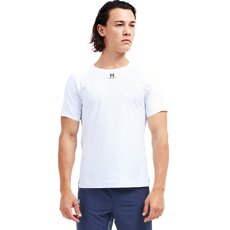 美国HOTSUIT运动短袖男2018夏季新款吸汗圆领修身户外运动T恤上衣