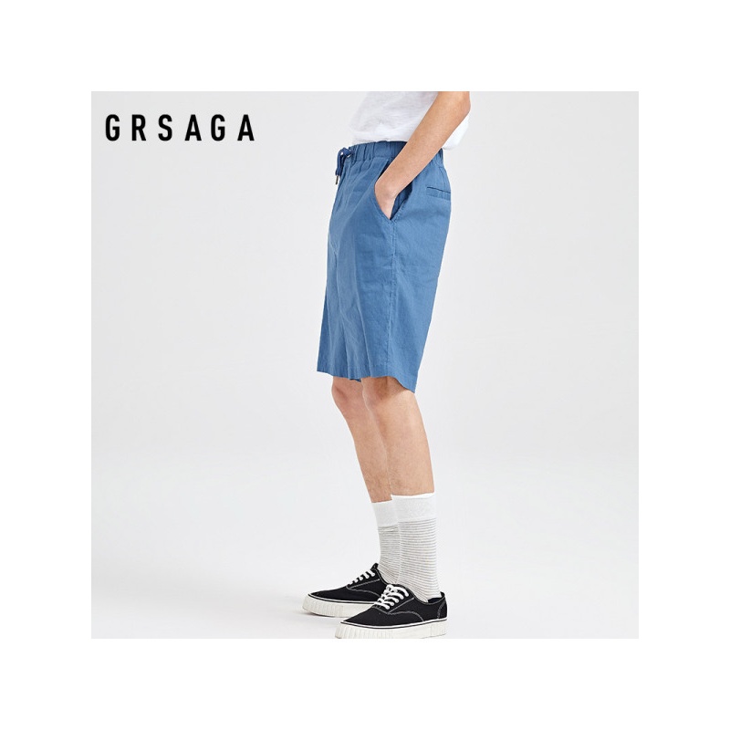 GRSAGA夏季休闲蓝色系休闲裤11723828695