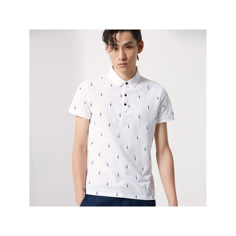 GRSAGA夏季休闲白色系T恤11622311129