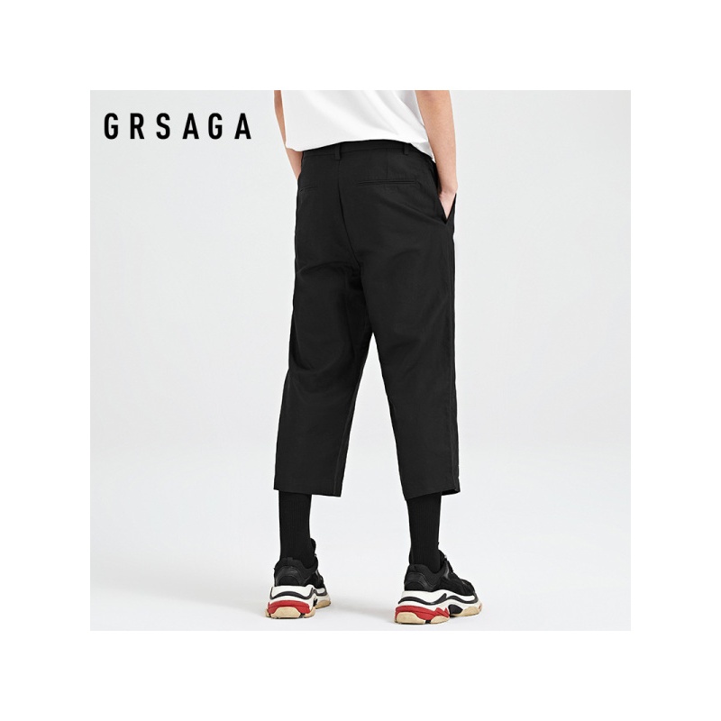 GRSAGA夏季休闲黑色系休闲裤11723328640