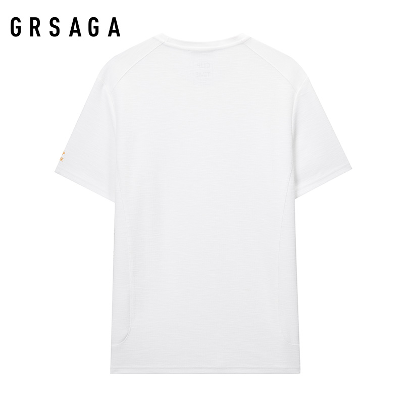 GRSAGA夏季休闲白色系T恤11721111053