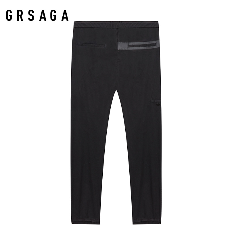 GRSAGA夏季休闲黑色系休闲裤11723028682