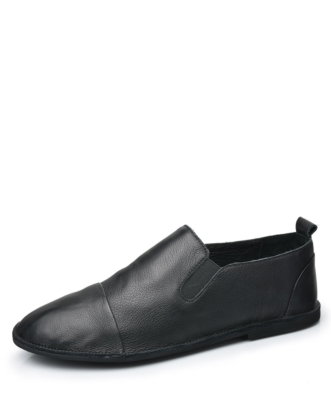 美式雅痞舒适摔纹打蜡牛皮懒人一脚蹬休闲鞋乐福鞋司机鞋男单鞋子