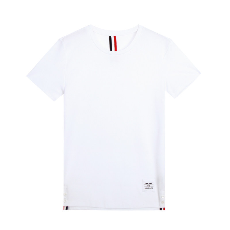 莫畏男装 短袖T恤男运动潮流撞色夏季纯棉圆领打底衫