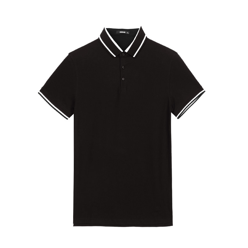莫畏轻奢夏季新品纯棉保罗衫男异色拼接男士休闲翻领短袖polo衫潮
