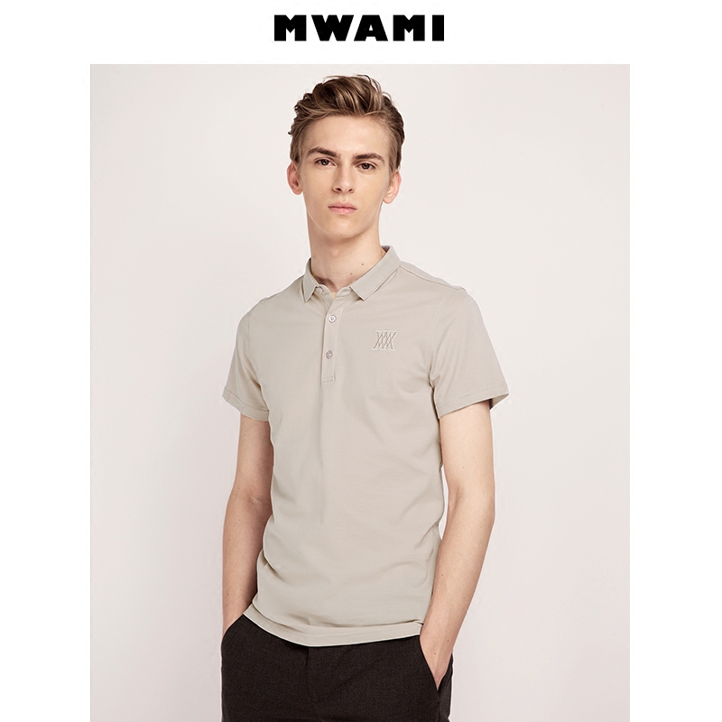 莫畏轻奢2018夏季雅痞保罗衫青年纯棉翻领T恤修身短袖polo衫男潮