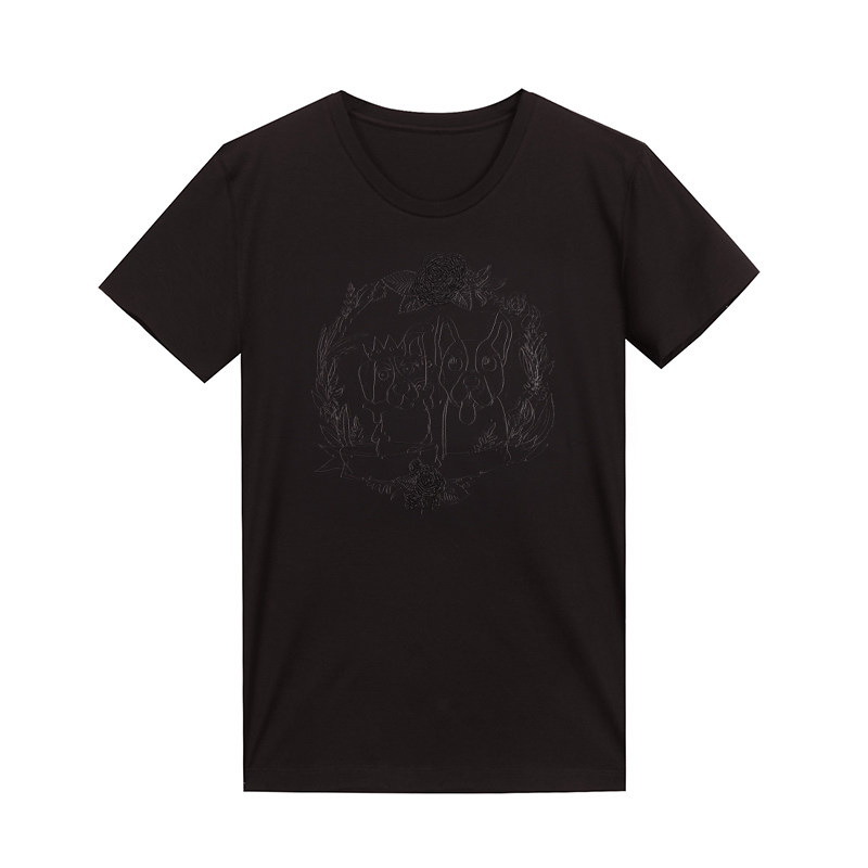 莫畏男装 夏季新品短袖T恤潮流印花修身男士圆领半袖打底衫男t