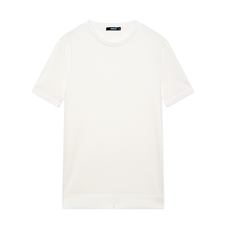 莫畏男装 白短袖T恤男士时尚圆领轻薄帅气白色纯棉T恤打底衫