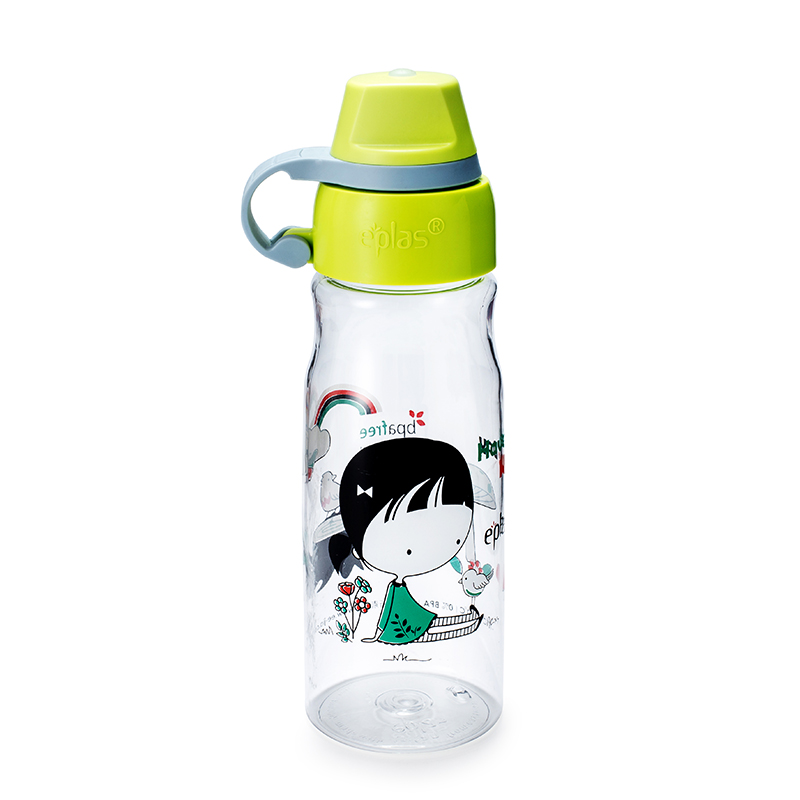 Eplas Tritan随手杯情侣成人塑料水杯运动便携带提绳随行杯500ml
