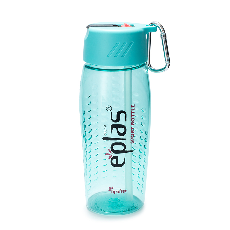 Eplas Tritan吸管杯情侣成人便携户外运动随手杯塑料防漏进口水杯600ml