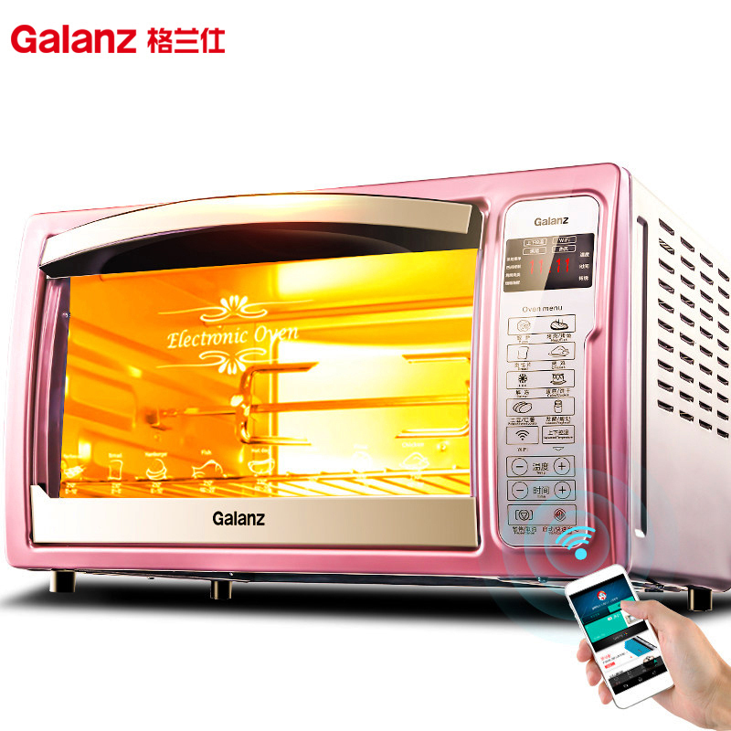 Galanz/格兰仕 iK2R(TM) 电烤箱 智能手机APP操控 烤箱 家用 烘焙多功能 32L大容量 内置照明炉灯