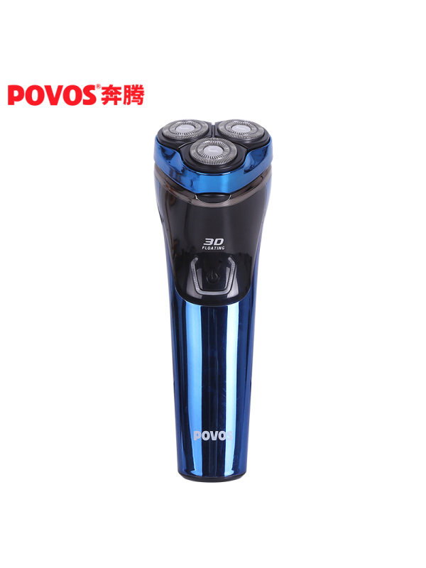 奔腾（POVOS）PQ8703智能三刀头剃须刀电量显示锐角弯月刀头USB充电刀头自动研磨鬓角刀3D浮动