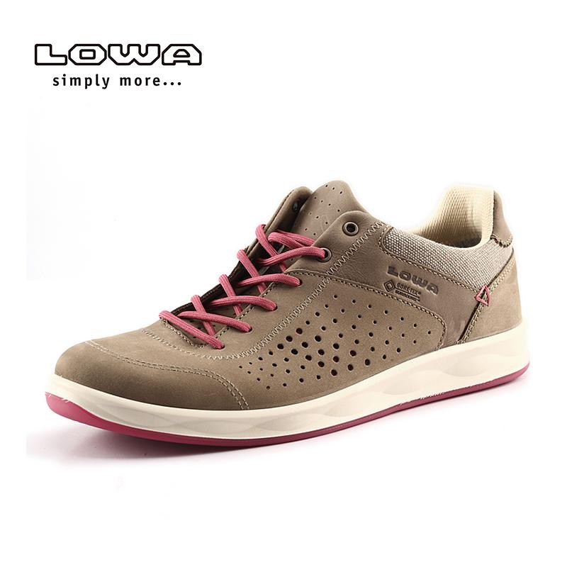 LOWA（德国）户外运动女款GORE-TEX防泼水商务休闲低帮板鞋L310800/L320800