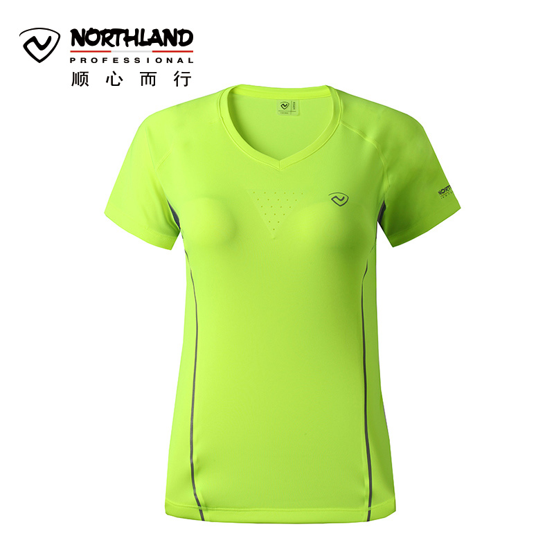 诺诗兰NORTHLAND 春夏女士户外速干运动T恤跑步短袖 GQ052412