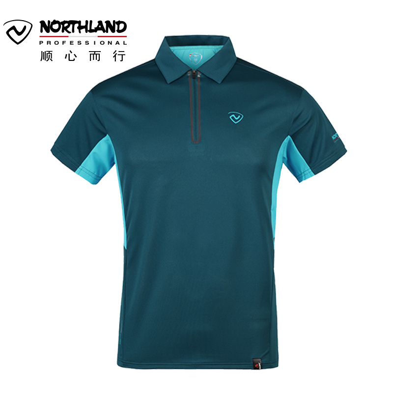 诺诗兰春夏户外速干男士翻领POLO衫排汗快干短袖T恤 GQ055301