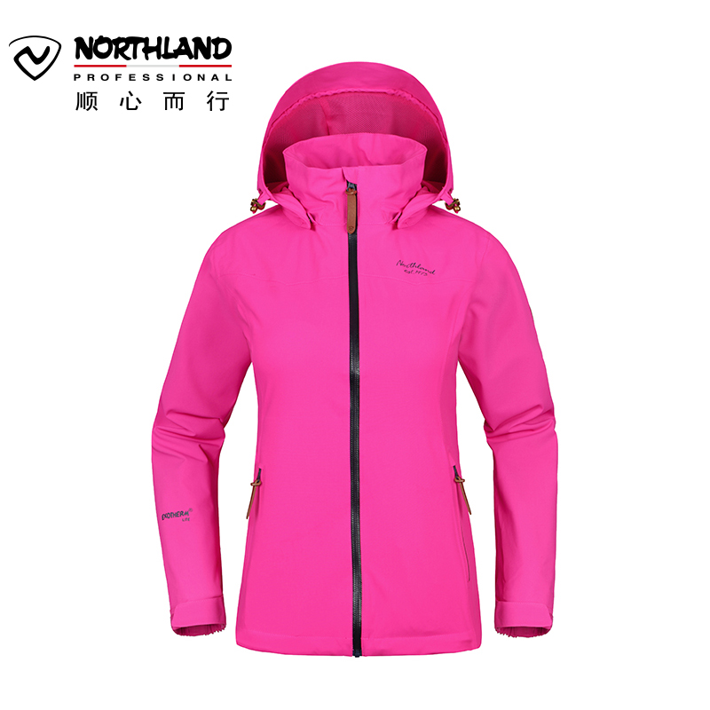 诺诗兰（NORTHLAND）户外男女式防泼水透湿单层旅行冲锋衣GS065207/GS062208