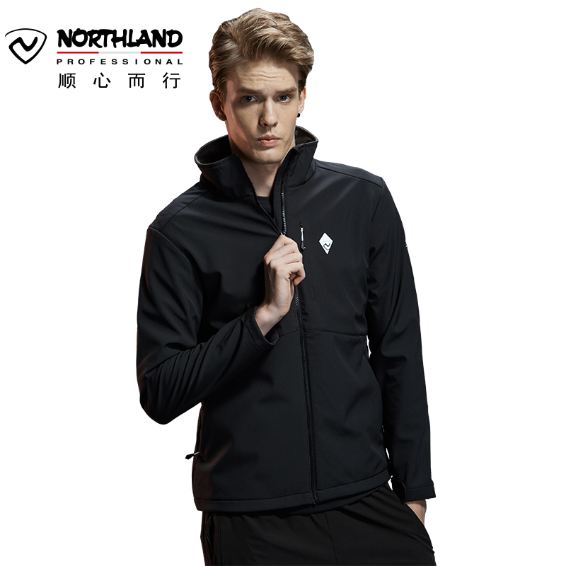 诺诗兰（NORTHLAND）户外男士软壳衣防风弹力防泼水风雪外套GF065905