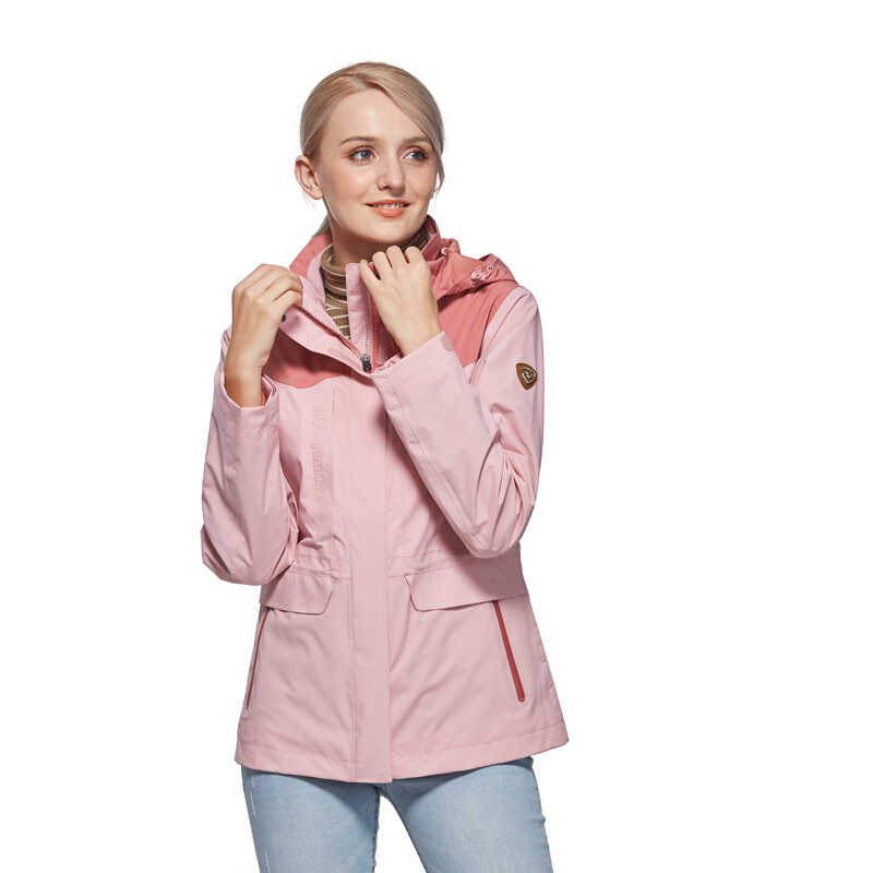 诺诗兰(NORTHLAND)户外2018秋冬新款女式冲锋衣保暖加绒三合一两件套登山服GS072Y04